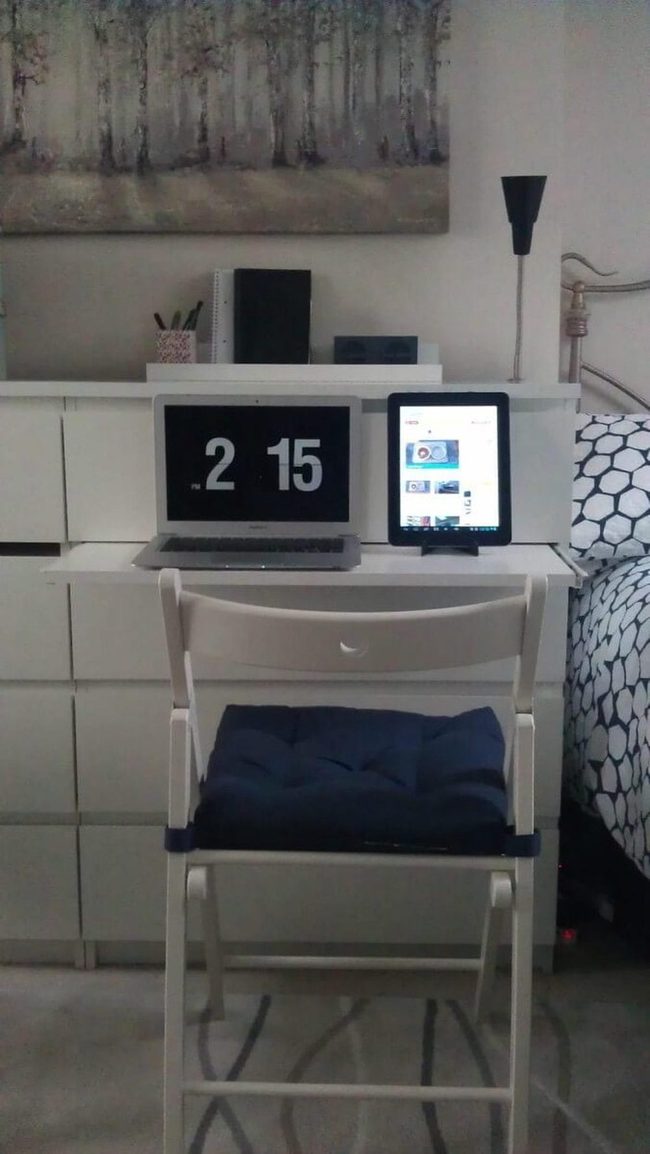 Compact Desk Dresser Combo