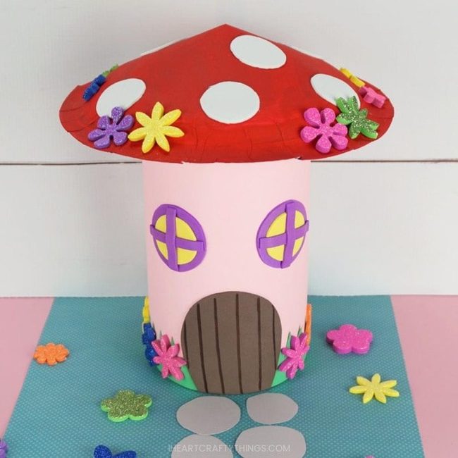 Oatmeal Canister Fairy Houses