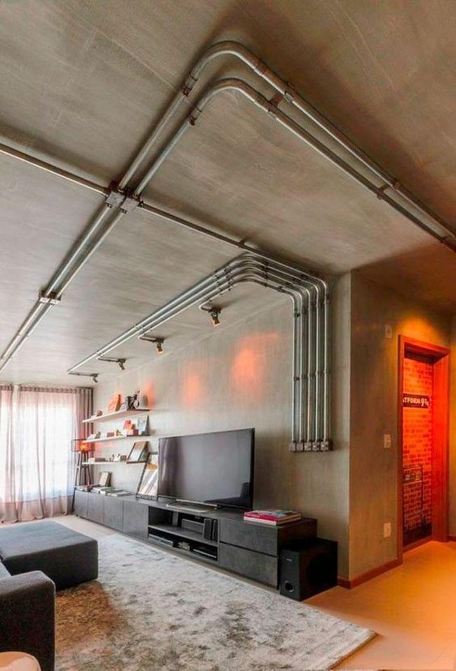 Exposed Metal Industrial Gray