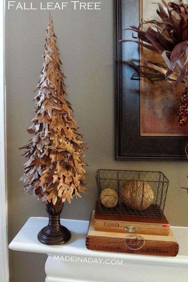 Autumn Leaves Foam Cone Tree