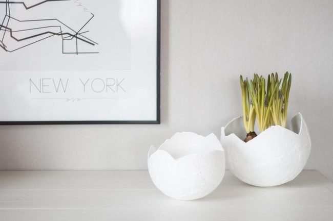 Cracked Egg Sculptural Planters