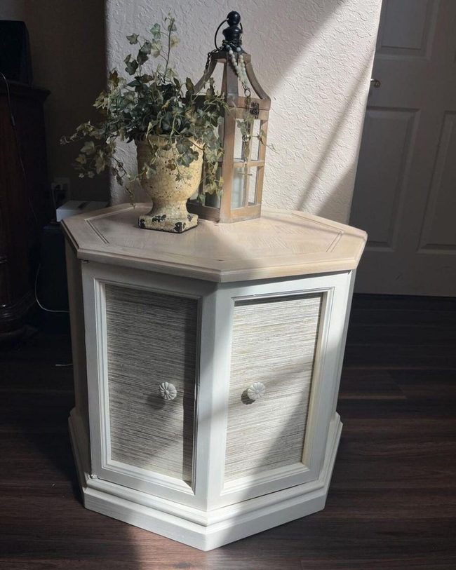 Coastal White Octagonal Table