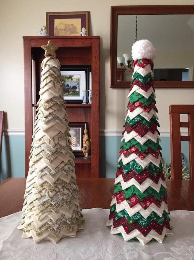 Cream And Gold Tabletop Trees