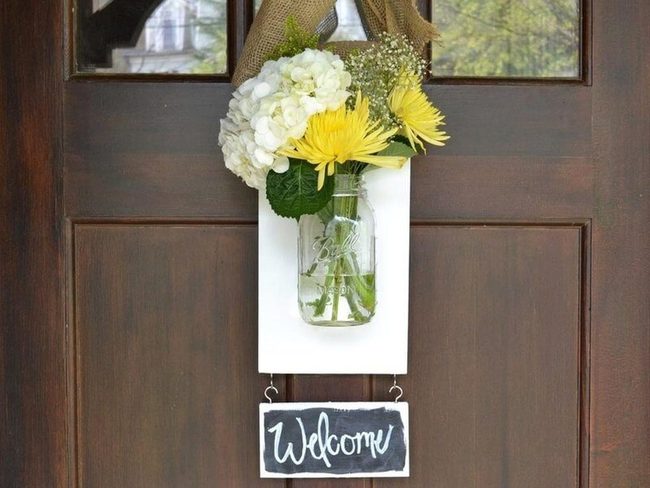 Fresh Flowers Welcome Sign