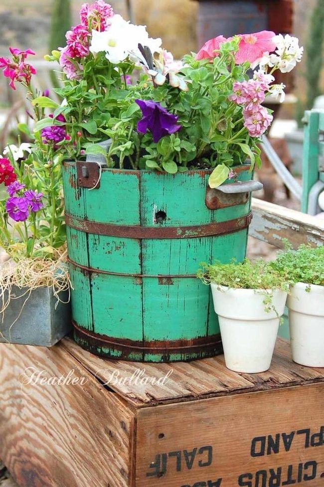 Bright Bucket Flower Cascades