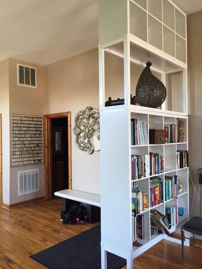 White Shelving Space Divider