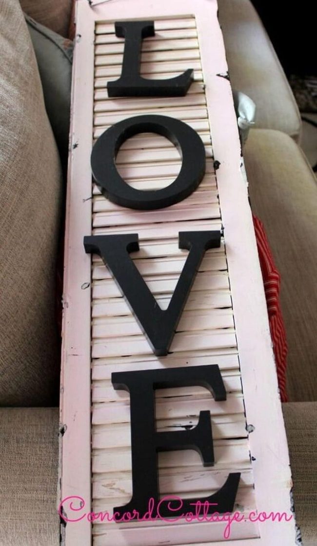 Wooden Black Love Letters