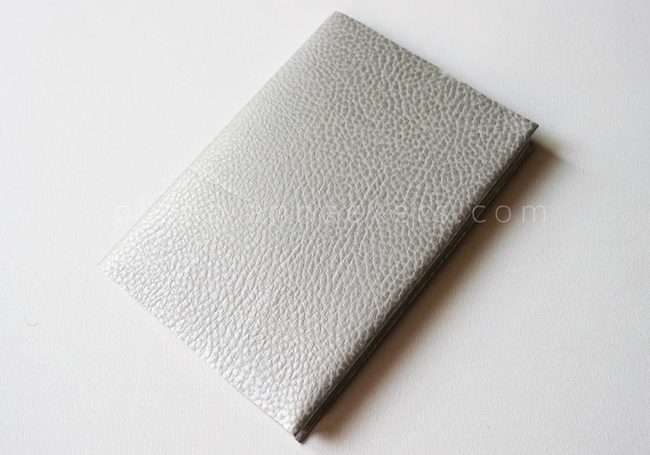 Silver Leather Notebook Shine