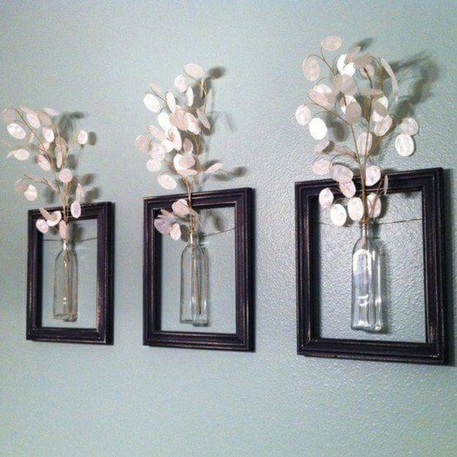 Black Framed Botanical Glass Displays