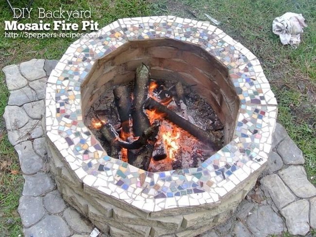 Colorful Tile Fire Pit