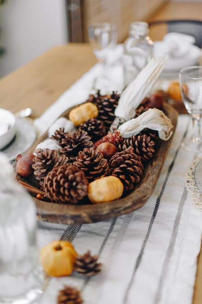 Golden Pinecone Harvest Table
