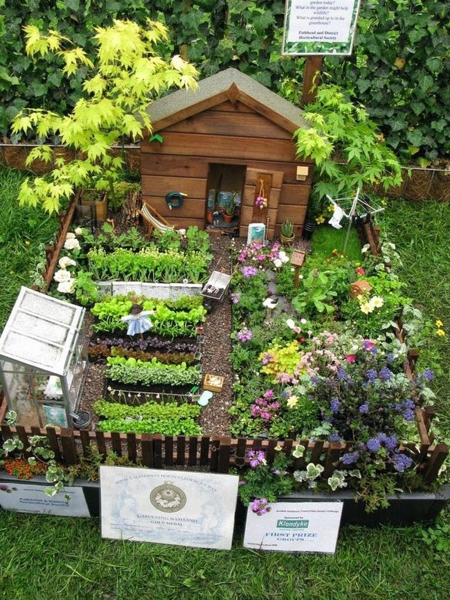 Layered Garden Structures With Herbs