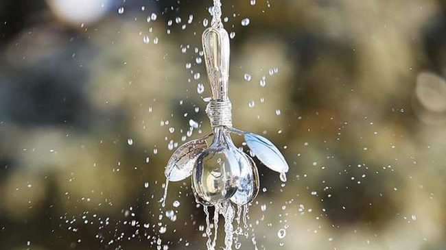 Silver Silverware Rain Chain