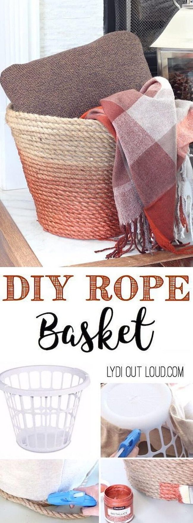 Woven Rope Storage Baskets