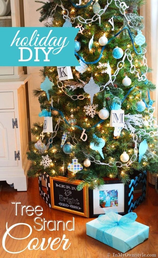 Blue And Silver Christmas Display