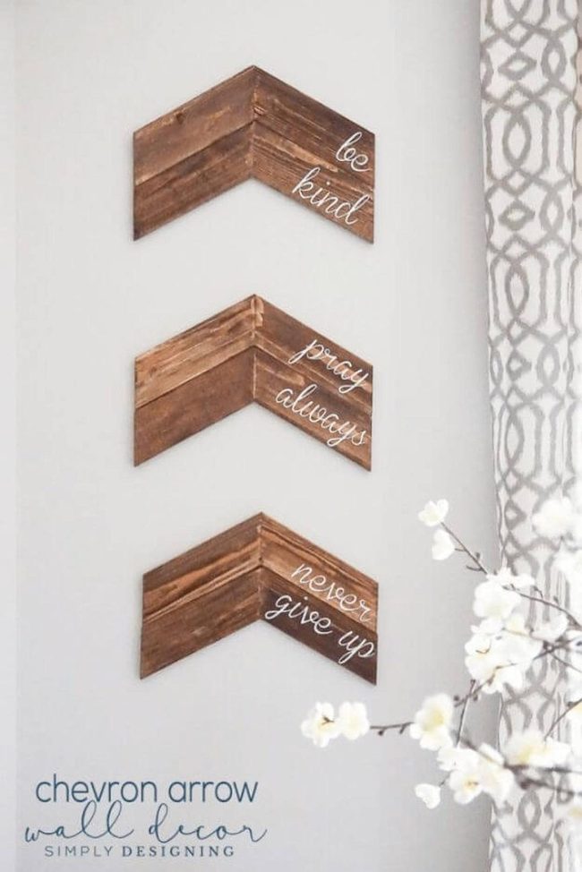Reclaimed Wood Chevron Messages