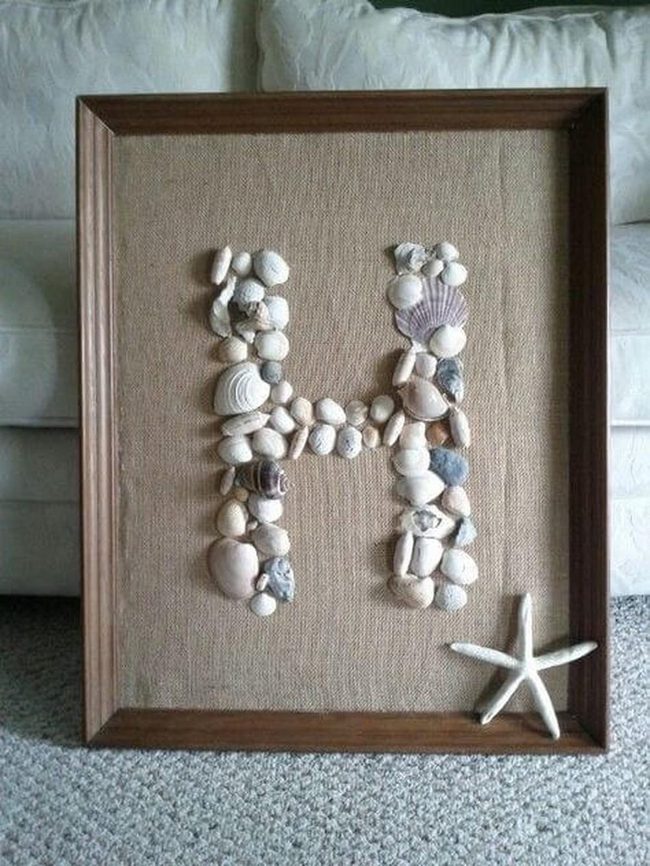 Coastal Letters In Shells And Stones