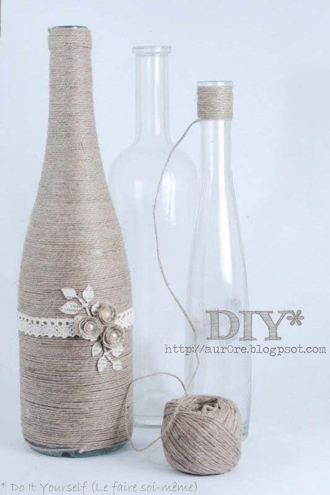 Cord-Wrapped Wine Bottle Jewels
