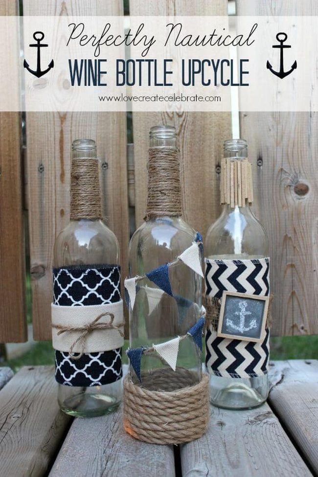 Nautical Rope Wrapped Wine