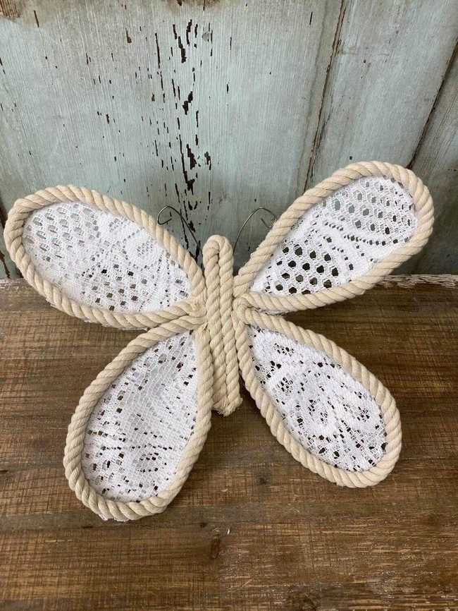 Whisk And Fabric Butterflies