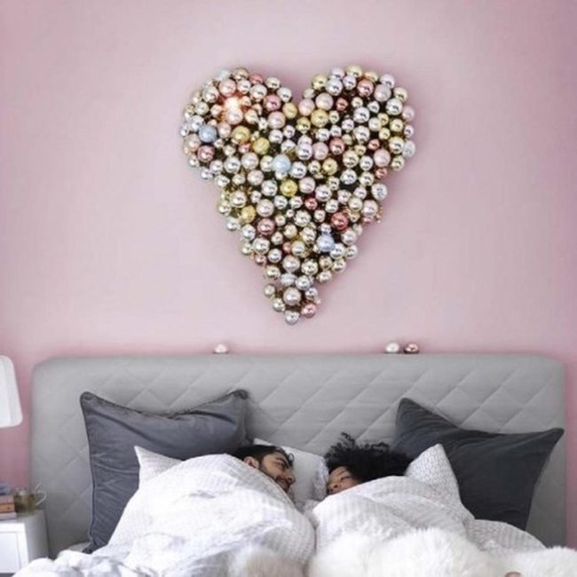 Pink Bedroom With Colorful Ball Heart