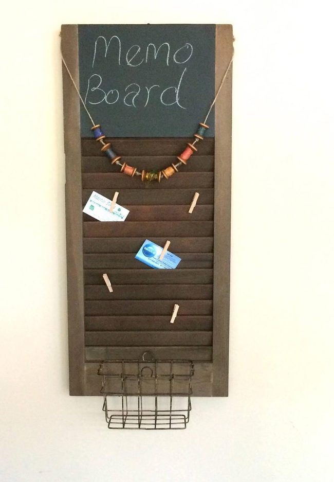 Wooden Shutter Command Center
