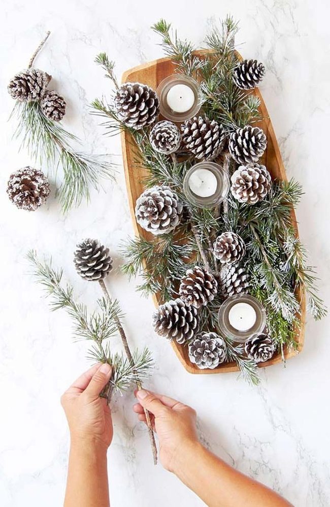 Frosted Pinecones, Sparkling White