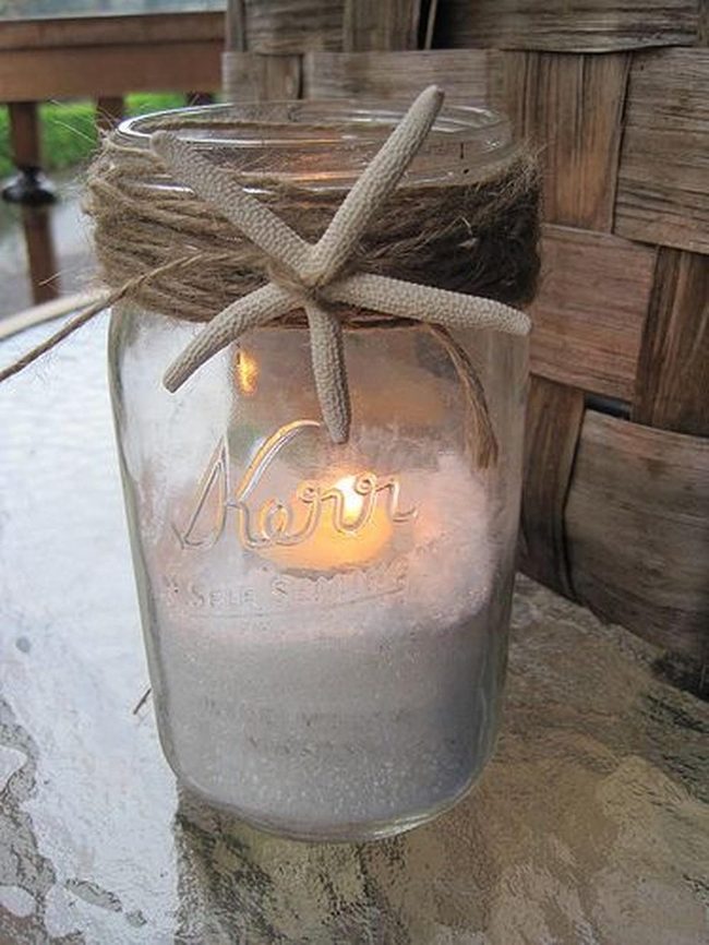 Coastal Salt Jar Centerpiece