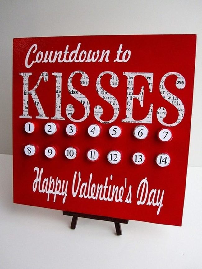 Red Valentine Countdown Numbers