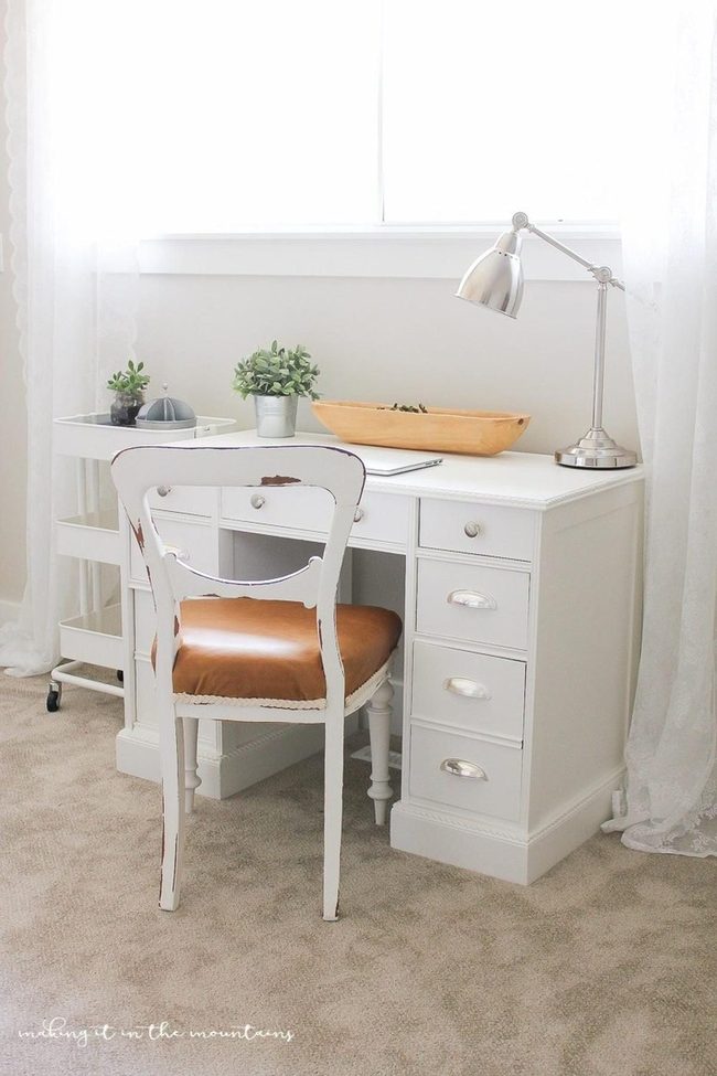 Brown Vintage Chair, Bright Workspace