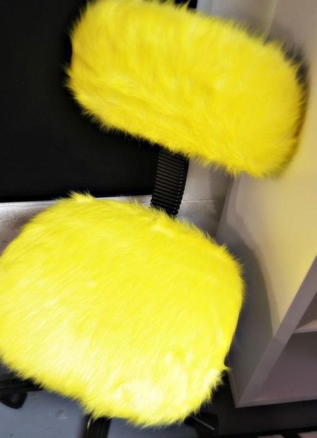 Yellow Fuzzy Chair, Pure Joy