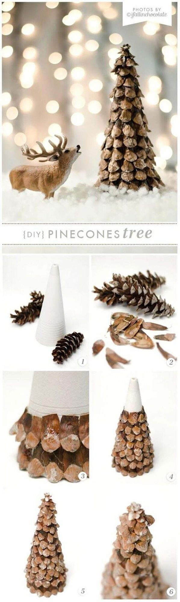 Stacked Pinecone Winter Tree