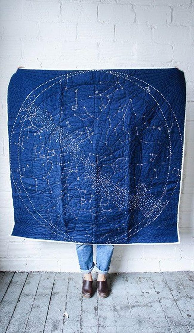 Deep Blue Constellation Quilt