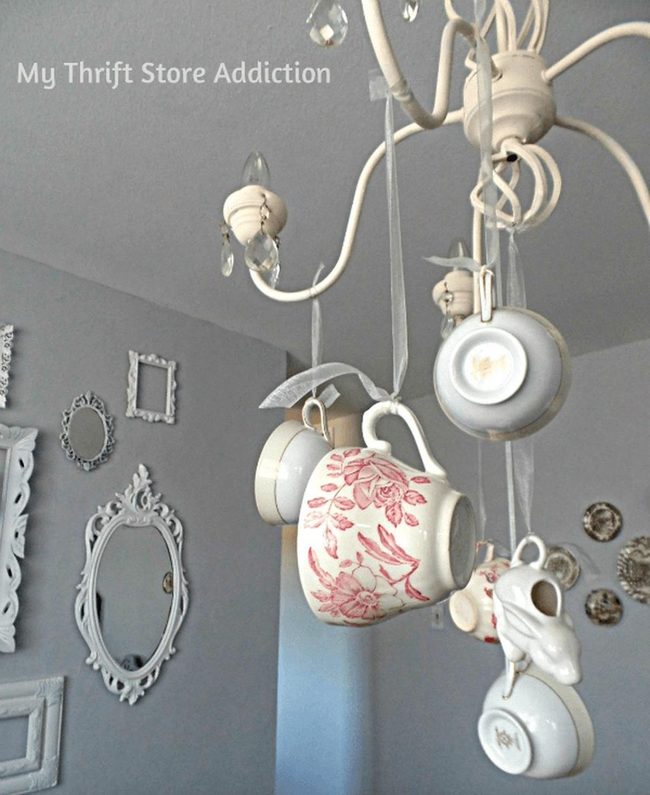 Mismatched Teacups Into Light