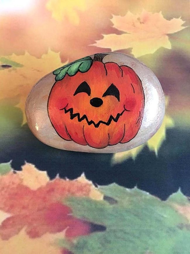 Painted Pumpkin Stones