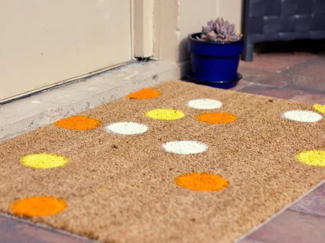 Painted Doormat Garden Welcome