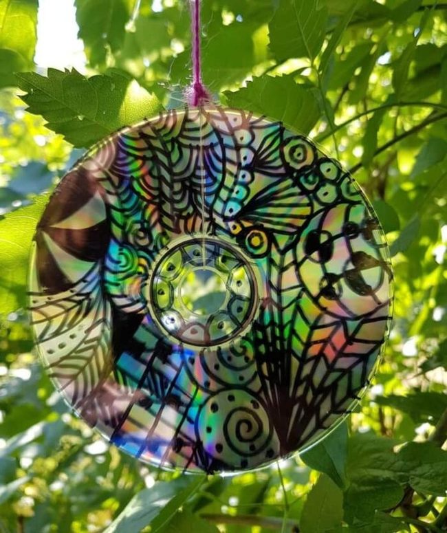 Recycled Cd Garden Sparkle