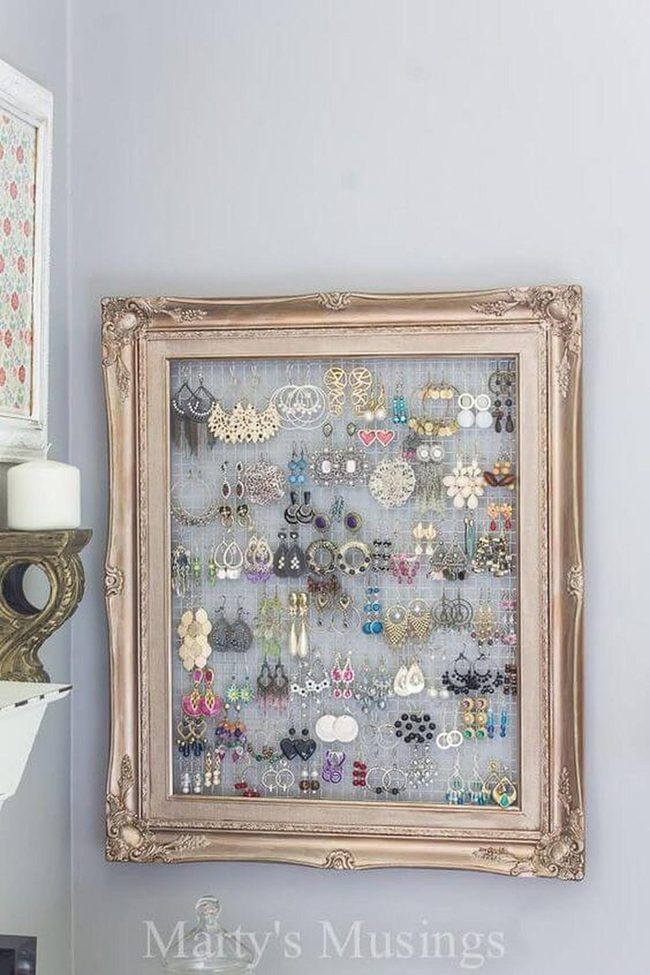 Framed Earrings Gallery Wall