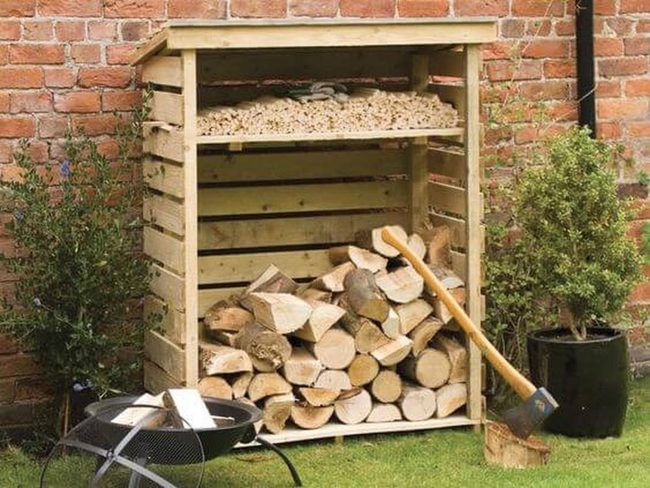 Tall Wood Log Holder