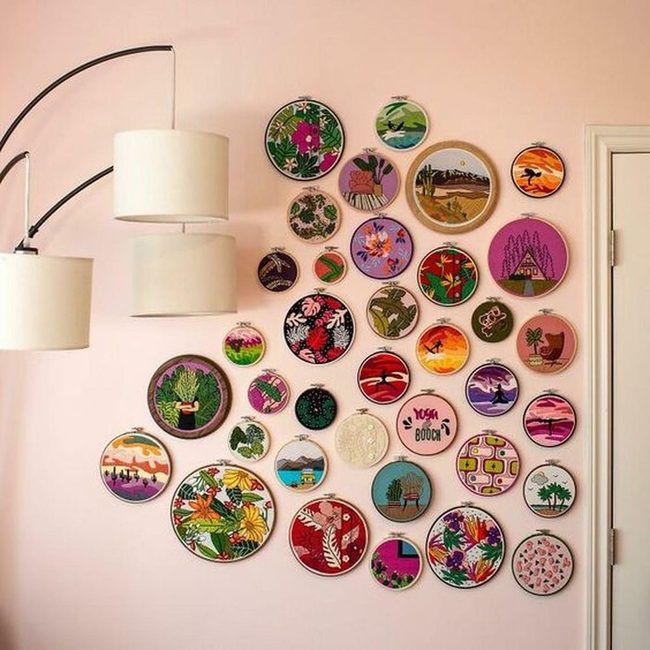 Pink Embroidery Hoop Gallery