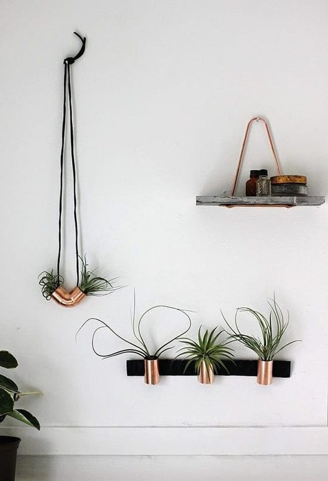 Copper Minimal Plant Hangers