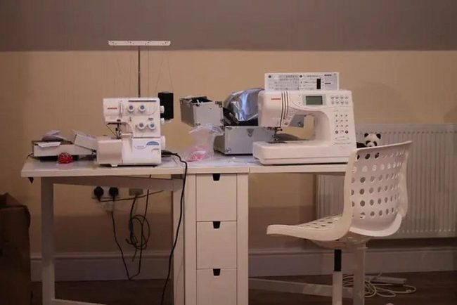 Dual Sewing Studio White