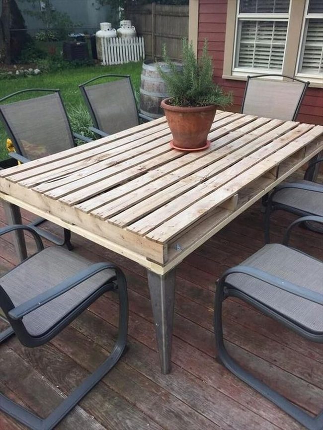 Light Wood Table Garden Dining