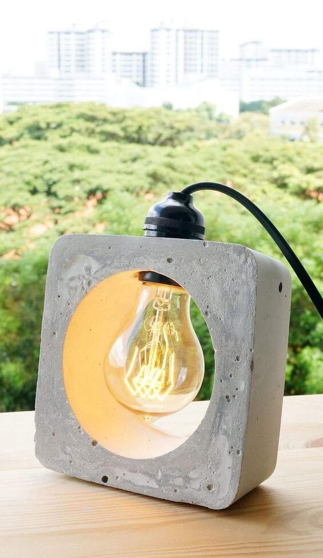 Concrete Vintage Filament Lamps