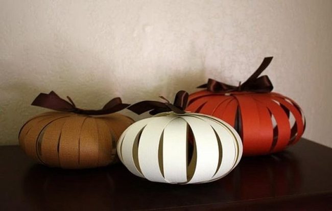 Woven Fabric Pumpkins, Autumn Warmth