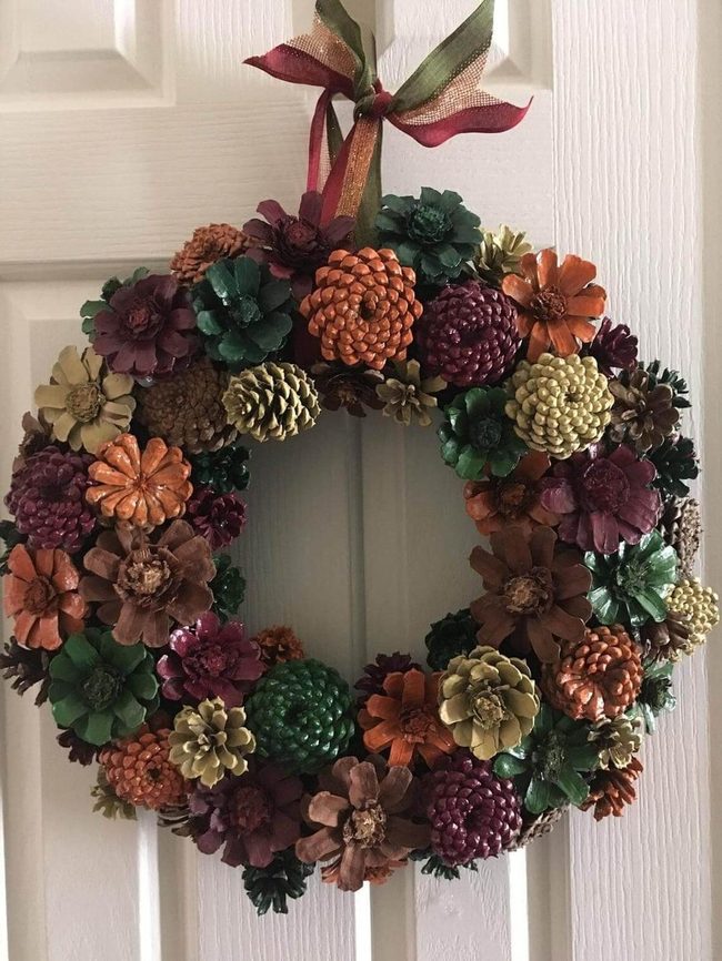Pine Cone Autumn Wreath