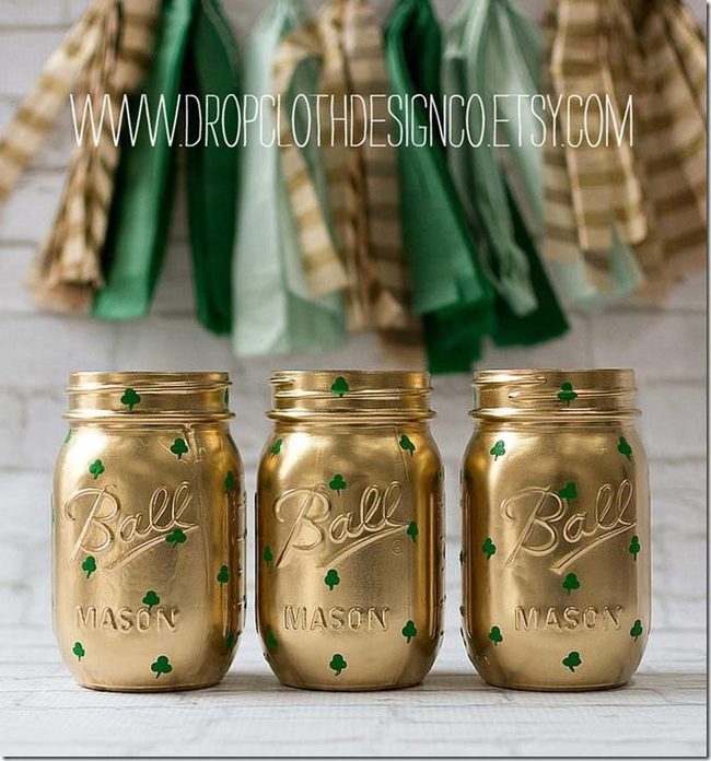 Golden Mason Jars Shine