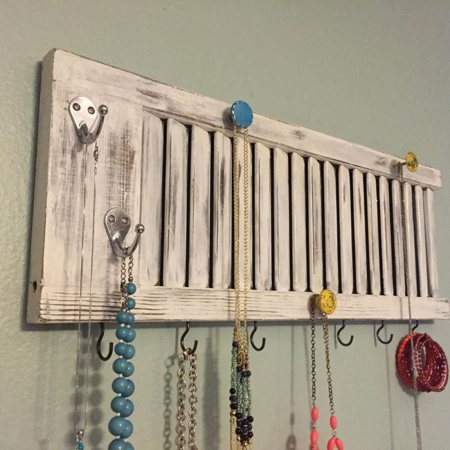 Weathered Shutter Jewelry Keeper