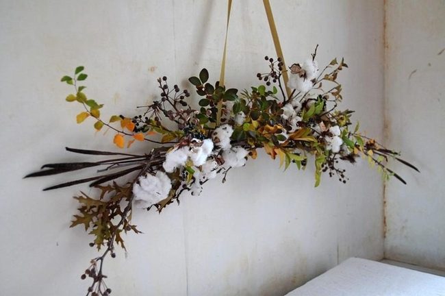 Branches Leaves Cotton Natural Wall Art