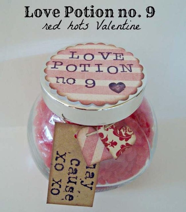 Red Hot Candy Glass Jar